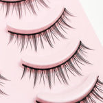 DINGSEN Fake Eyelash Anime Lashes 5 Pairs Little Devil Eyelashes Natural Daily Makeup Manga Eyelashes Clear Band Eyelashes