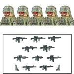 City Army Figures Building Blocks Russia Army Soldiers Weapons Special Combat Uniform Shield Combat Vests Shields Brick Toys