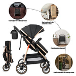 Baby Carriage Light Stroller Baby Stroller 3 in1 Foldable pushchair high quality prams Lie Flat Baby Stroller adjustable seat