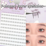5-7mm Air Lower Eyelashes Fairy Fake LashesSegmented Natural Under Lashes Manga Bottom Lashes Makeup Eyelash Makeup Tool10 Rows