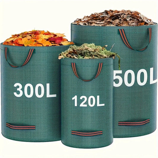 Sacs de déchets de jardin en polypropylène robustes - Sacs réutilisables pour débris de jardin avec tissu industriel et poignées pour la collecte des plantes et des feuilles