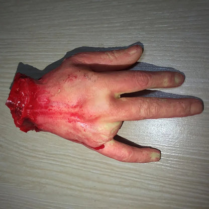 Halloween Horror Props Bloody Hand Haunted House Party Decoration Scary Fake Hand Finger Leg Foot Brain Heart Halloween Supplies