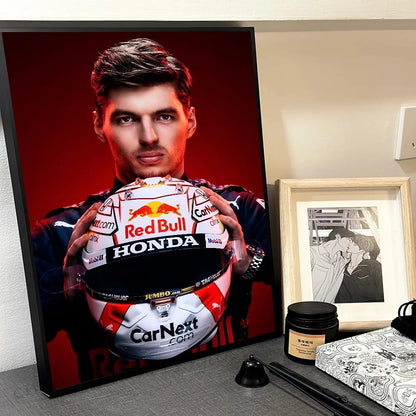 1pc F1 M-Max Verstappen Poster Self-adhesive Art Waterproof Paper Sticker Coffee House Bar Room Wall Decor