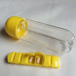 Portable Water Bottle with Built-in Pill Box for Medicines, Vitamins, Perfect for Outdoor, Gym, Fitness, Camping and Traveling