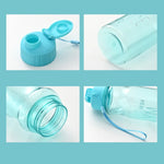 550ML Transparent Water Bottle Food Grade Portable Fitness Sports Water Bottle Tritan Material with Lanyard Outdoor Supplies