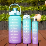 2l/900ml Water Bottle Liter Stay Hydrated Motivated Leakproof Plastic Sport Bottle Reminder Times Sports Outdoor Fitness Office