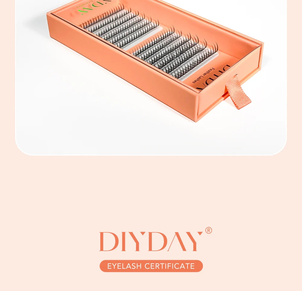 DIYDAY Comic Spire Eyelash Extension Premade Manga False Eyelashes Super Soft Light Feather-Feeling Anime Lashes for Makeup Tool