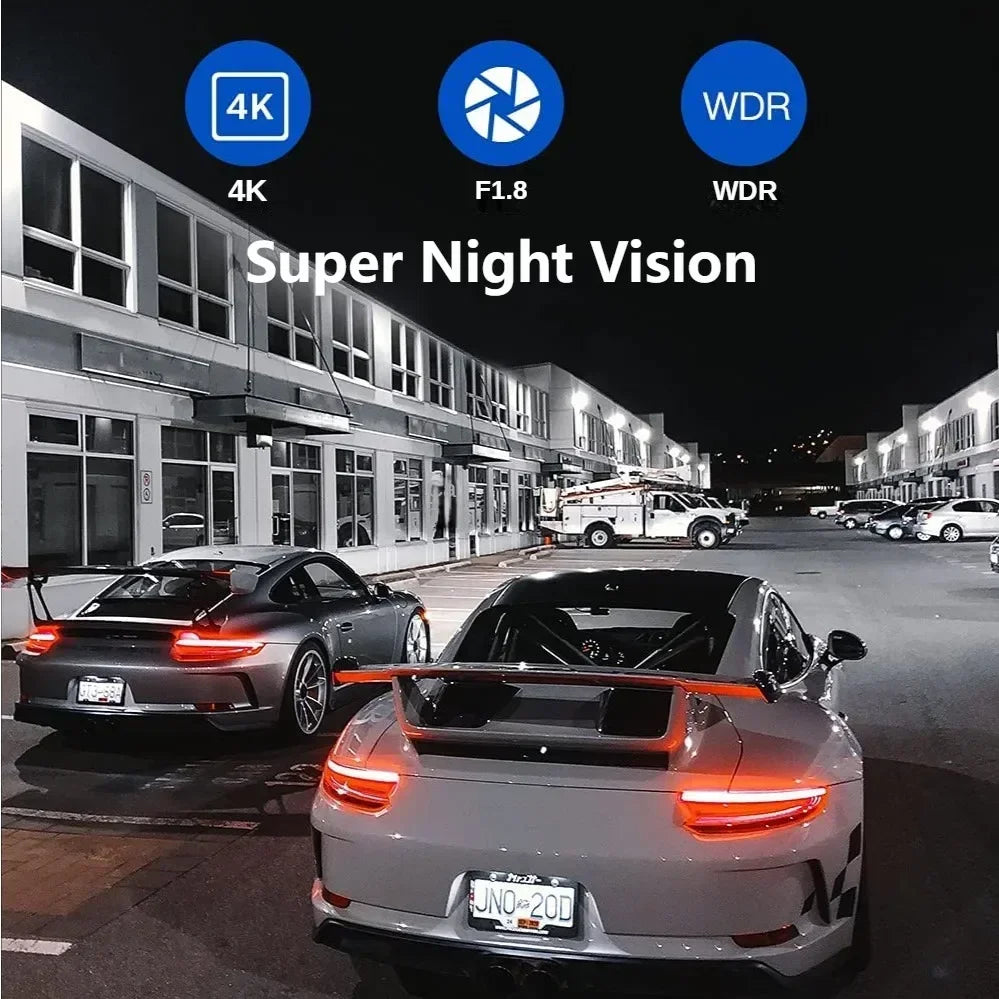 Dash Cam For Cars 4k Dual Camera Wifi Dashcam 24h Parking Monitor Front And Rear Dvr Night Vision Kamera Samochodowa Rejestrator