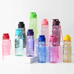 Transparent Water Bottle Portable Sport Cup for Drinking Kitchen Tools 650ML Water Bottle For School Gym Travel Girl Boy