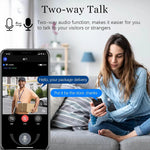 New Smart Video Doorbell Camera with Chime WiFi Wireless Night Vision Indoor Security Two-Way Intercom Door Bell for Home Office