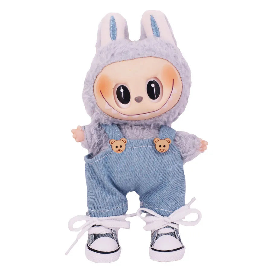 Doll Clothes Set For labubu 17cm Plush Doll Accessories Girl's Toys Birthday And Christmas Gifts