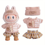 For Labubu Doll Clothing Cute Sweater Set 17cm Clothing Shoes Doll DIY Accessories Training Sitting Party Games Toys Gifts