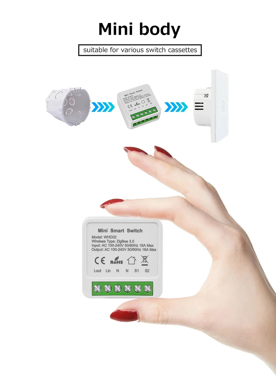 Tuya ZigBee WiFi Smart Switch 2 Way Control Breaker Relay 220V 110V 16A Smart Life APP Voice Control with Alexa Google Home