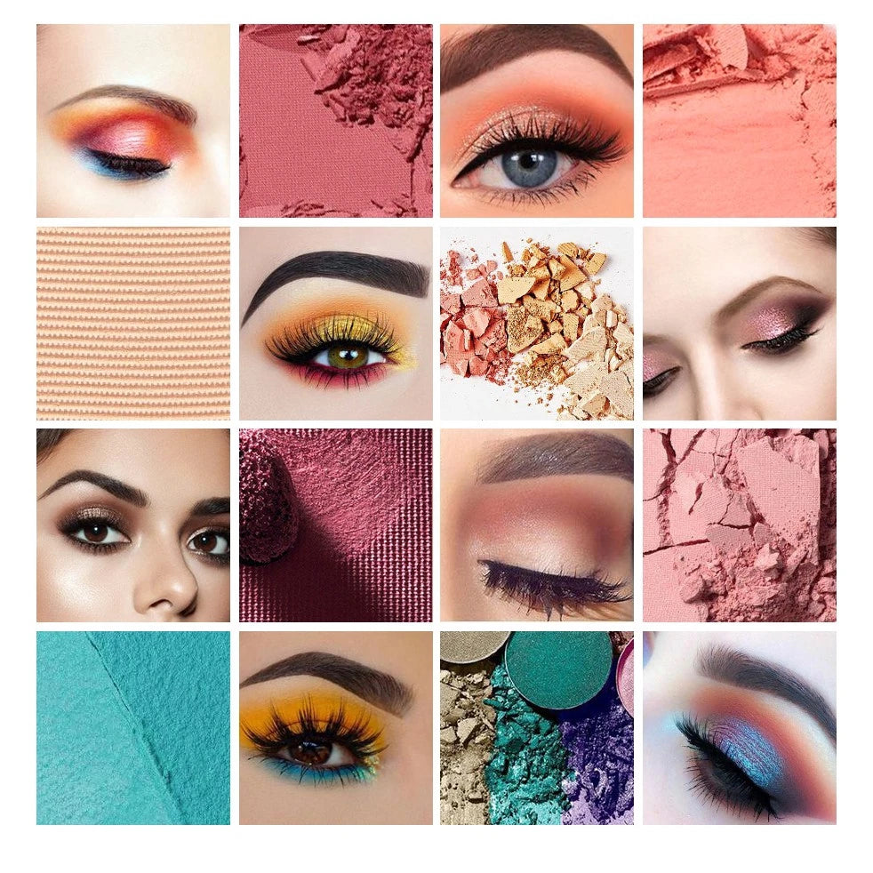 POPFEEL 40 Colors Eyeshadow Palette Long Lasting Easy Makeup Brown Eyeshadow Palette, Pink Eyeshadow Palette