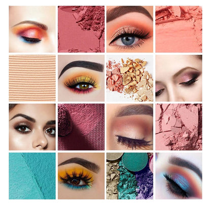 POPFEEL 40 Colors Eyeshadow Palette Long Lasting Easy Makeup Brown Eyeshadow Palette, Pink Eyeshadow Palette