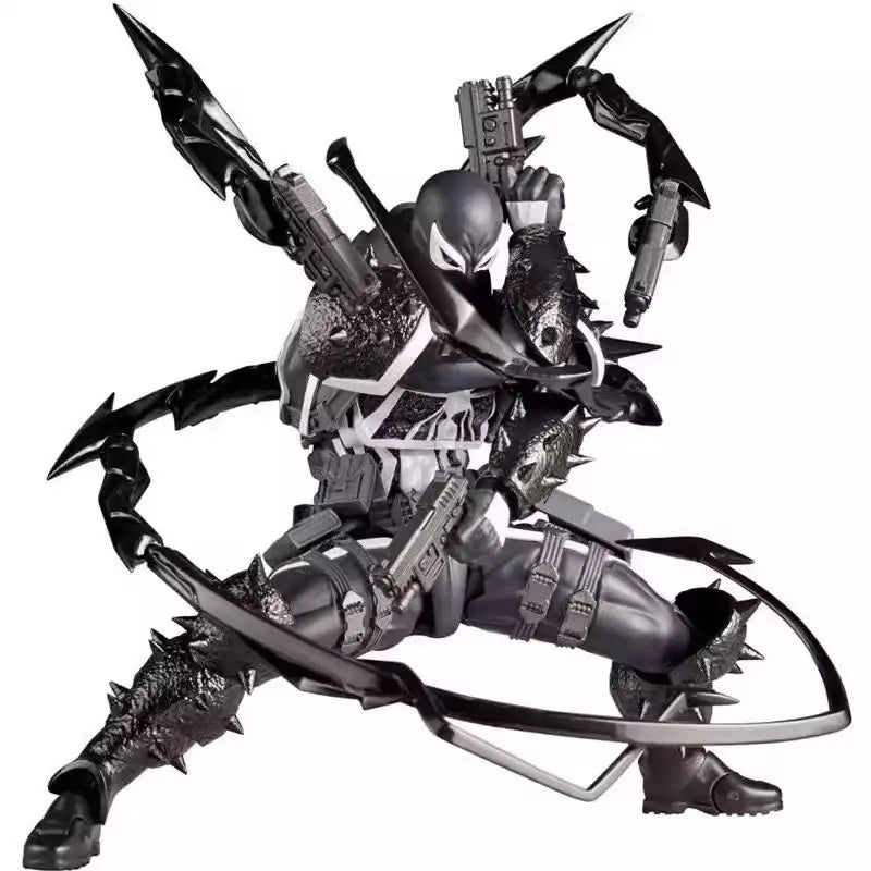 New Marvel cool venom agent Spider Man hand held Yamaguchi style joint movable assembled model toy anime gift Desktop decoration
