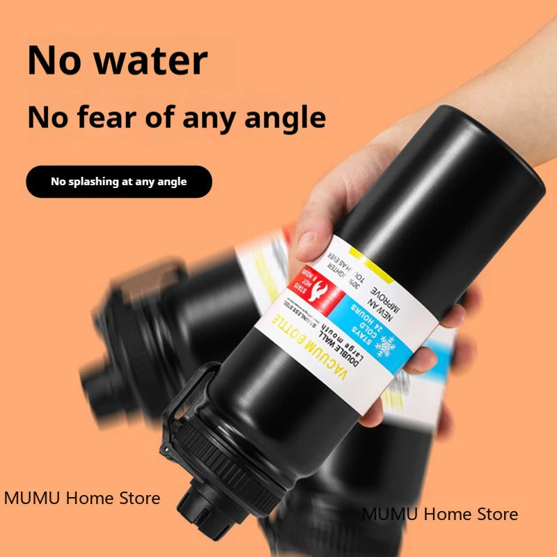 600/800/1000ML Outdoor Thermos Water Bottle Stainless Steel Insulated Cup Keeps Cold and Heat Thermal Mug Travel Vacuum Flasks