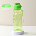 Transparent Water Bottle Portable Sport Cup for Drinking Kitchen Tools 650ML Water Bottle For School Gym Travel Girl Boy