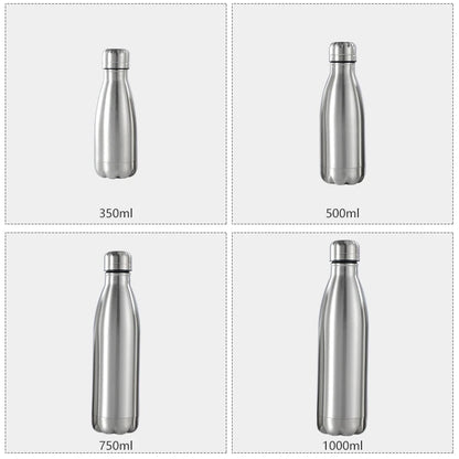Stainless Steel Water Bottle 1 Liter Free Shipping Items, Drink Bottle for Sport Travel Cups,  500 750 1000ml Water Bottles