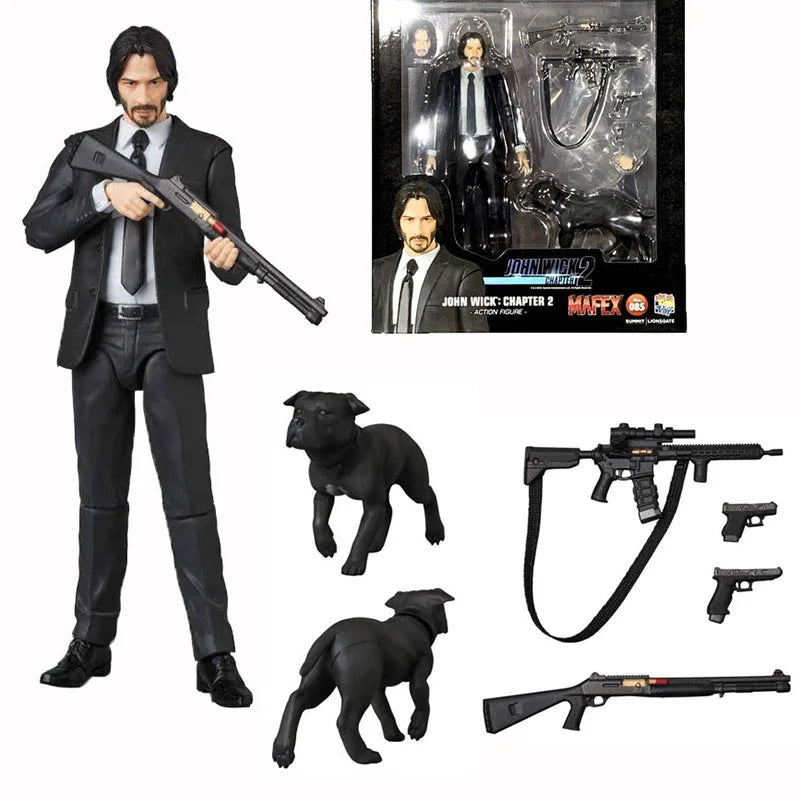 New John Wick Figure Mafex 085 John Wick Chapter 2 Action Figure Collection Model Toys Doll Gifts
