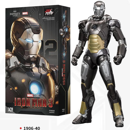ZD Toys Iron Man Action Figure Mark 35 Red Snapper Iron Man MK 24 MK 22 MK 47 Tony Stark Ironman Figure Action Collect Toy Gift