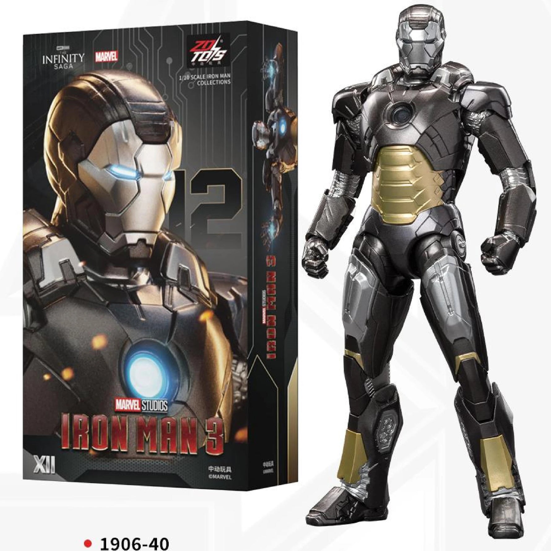 ZD Toys Marvel Studios Iron Man MK3 Action Figure MK35 MK24 MK40 MK38 Tony Stark Ironman Figure Action Collect Toy Gift
