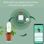 Tuya Zigbee Temperature Humidity Moisture Detector Smart Soil Tester Moisture Sensor Real Time Monitor Support Home Assistant Z2