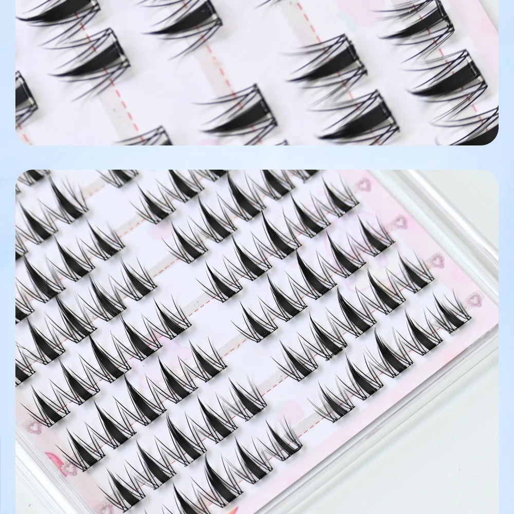 Upgraded Sunflower False Eyelashes No Glue Fake Lashes  Natural Reusable Band-Free Lashes Manga Lash Makeup Korean