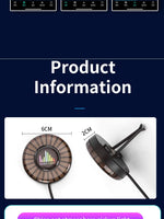 2 in 1 Smart RGB Pickup Lights LED 3D Ambient Lamp Sound Control Music Rhythm Lights Air Freshener for Car Gaming TV Creative