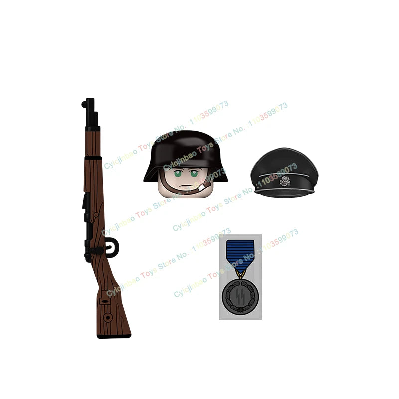 N601-650 MOC Military War Infantry Soldiers Action Figures Creative Bricks Accessories Building Blocks Children's Toys Gifts