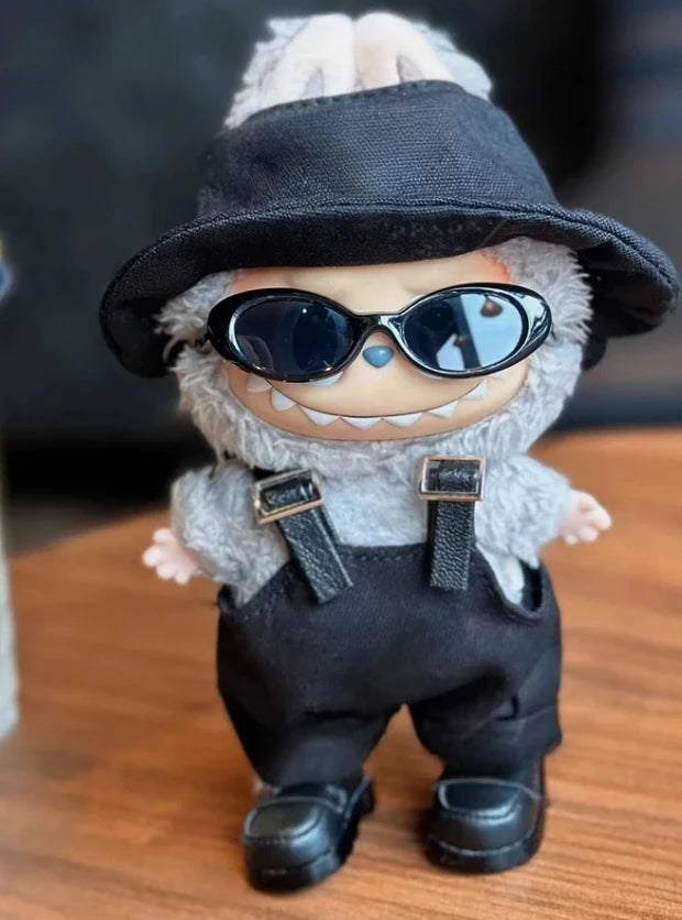 17cm labubu Glasses 6.5cm Transparent Plastic Glasses For 1/8 1/6 1/3 1/4 BJD for Labubu MSD SD Plush for EXO Doll sunglasses