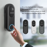 A99E-1080P Smart Wireless Video Doorbell Camera Wireless Smart Video Doorbell With Chime Two-Way Talk Night Vision