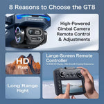 Xiaomi GT8 Drone 8K Professional Dual Camera GPS FPV Brushless Motor Optical Flow Hovering Folding Quadcopter 4K RC Dron Toys