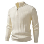 New Autumn Winter Men's Stand Collar Knit Pullovers Solid Color Half Zipper Knitting Sweater Men Fashion Loose Pullover Sweaters