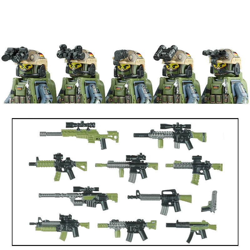 City Army Figures Building Blocks Russia Army Soldiers Weapons Special Combat Uniform Shield Combat Vests Shields Brick Toys