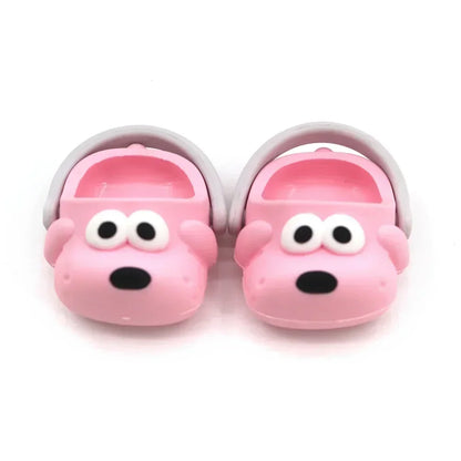 Slipper Shoes Macaron Style 17cm Labubu V2 V1 Doll Shoes Capybara Casual Sandal Dolls Accessories DIY Doll Toys