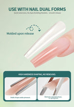 Nailpop HEMA-FREE Builder Gel 30g for Nail Extension Milky Smooth Clear/Pink Long Lasting Quick Building Soak Off UV Nail Gel