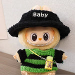 For Labubu'S Clothes Striped sweater outfit Match with hat pendant  Can match according to your preferences Labubu Accessories
