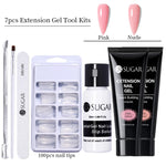 UR SUGAR 15ml Extension Gel Nail Polish Bright Nude White Clear Semi Permanent UV Hard Gel Nails Finger Prolong Gel Varnish Set