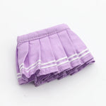 Mini Doll Clothes Outfit Accessories For Ropa 15-17cm Labubu Knitting T-shirt Hat pleated skirt Uniform Set Clothing