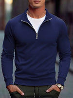 Men's Warm Sweatshirts Breathable Casual Sports Hiking Turtleneck Pullover Tops Men's Outdoor Mock Neck Tops Streetwear