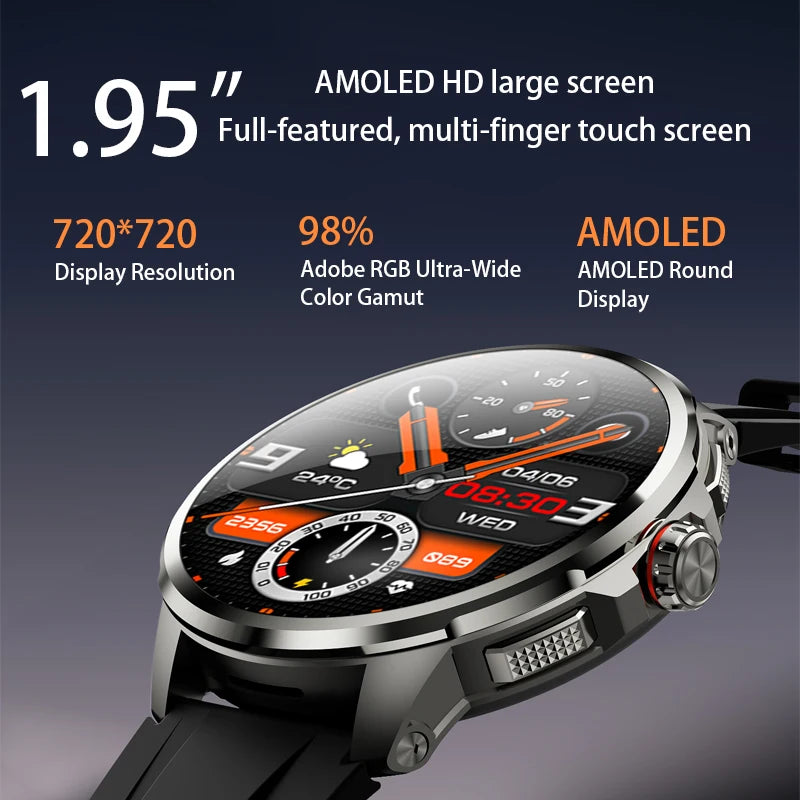 Origianl H99 Smartwatch Amoled 4G Smart Watch Men Students With 190° Rotary Camera GPS Position WIFI Connect Google Play Store