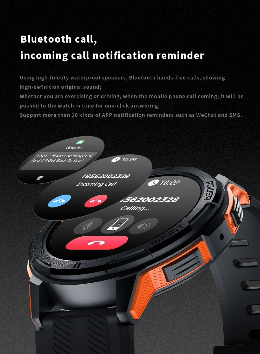 OUKITEL Smart Watch BT10 Sport SmartWatch BT5.2 410mAh 1.43