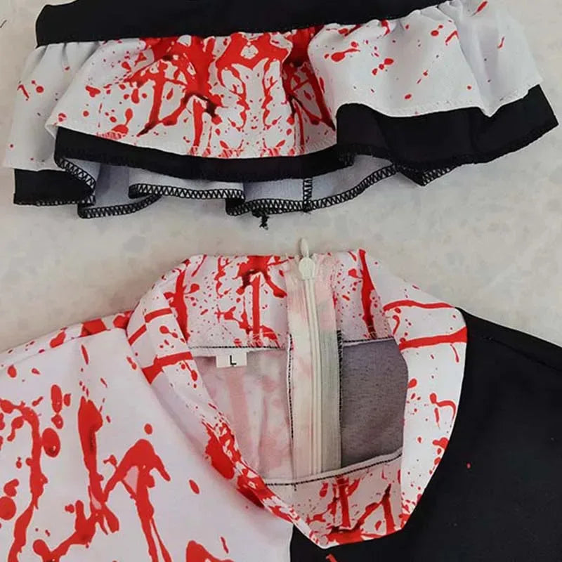 Men Halloween Costumes Art The Clown Cosplay Costume Movie Terrifierr 2 Bloody Jumpsuit Male Jumpsuit Horror Outfits