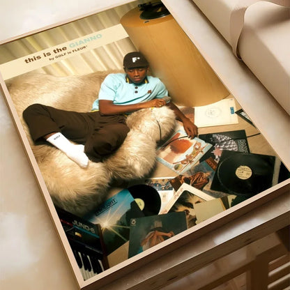 Rapper Tyler The Creator Flower Boy Poster Canvas Painting Modern Home Living Room Bedroom Caf É Bar Room Decoration Wall Art