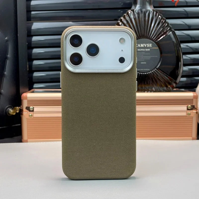 High Quality Original Tech Woven Phone Case For IPhone 17 16 15 Pro Max For Magsafe Invisible Magnetic Charging Shockproof Cover