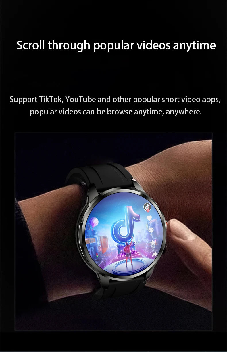 Origianl H99 Smartwatch Amoled 4G Smart Watch Men Students With 190° Rotary Camera GPS Position WIFI Connect Google Play Store