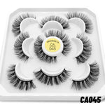 GROINNEYA 5/7 pairs Eyelashes 3D Natural False Lashes Fluffy Soft Cross Manga Lashes Wispy Natural Eyelash Extension Makeup