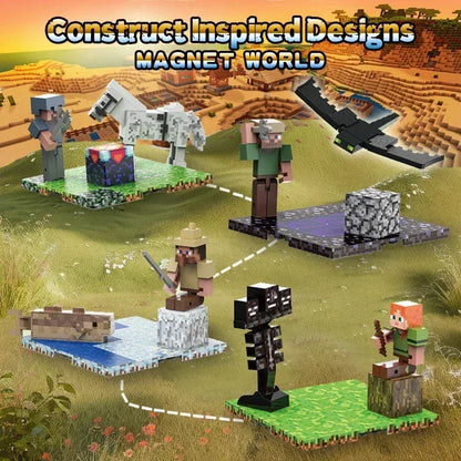 Magnetic Building Blocks Toys Gifts Magnetic Baseplate Role Children Magnet Brick Set Age 6+ DIY Strong Magnet Base Plate Toy
