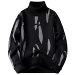 Men's Winter Turtleneck Sweater Knit Fleece Warm Pullovers Men Fashion Slim Fit Knitted Turtleneck Pullover Sweaters Casual Tops